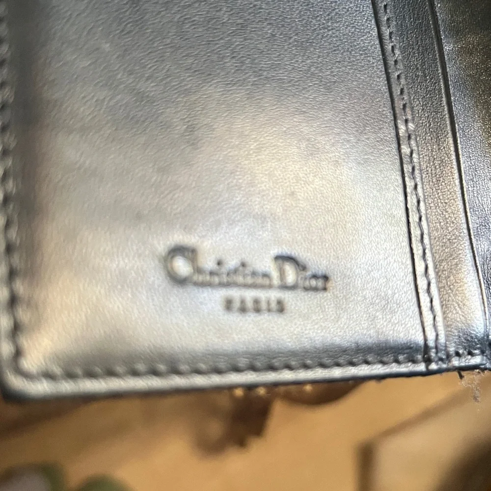 Dior trotter saddle style denim look Rehab Clutch wallet with original charm